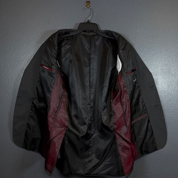 Yves Saint Lauren 48 men’s grey suit jacket 2 dots blazer Super 120’s France - Picture 13 of 14